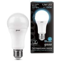 Лампа светодиодная Е27 12Вт 4100К 1200лм стандарт А60 матовая  Gauss Black