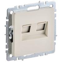 BRITE Роз. комп. 2-ая RJ45 кат.5E РК10-2-БрКр беж. IEK