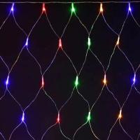 купить Гирлянда сеть 1,5*1,5м RGB 160свд с контроллером IP44 прозрачный провод 8реж в Иванове Гирлянда сеть 1,5*1,5м RGB 160свд с контроллером IP44 прозрачный провод 8реж