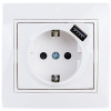 купить Мира белый розетка скрытая 1-мест заземление USB IP20 в Иванове Мира белый розетка скрытая 1-мест заземление USB IP20