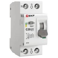 Устройство защиты от дугового пробоя (УЗДП) с автоматическим выключателем 1P+N 20А (C) 6кА EKF PROxi