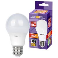 Лампа светодиодная 220В Е27 10Вт 3000К 800лм стандарт A60 матовая Jazzway 
