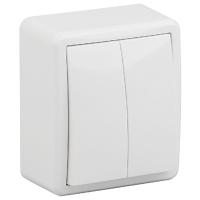 купить Эксперт белый выключатель 2кл открытая 10А IP20  в Иванове Эксперт белый выключатель 2кл открытая 10А IP20