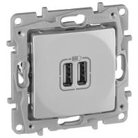 купить Этика алюминий розетка USB скрытая 2-ая  в Иванове Этика алюминий розетка USB скрытая 2-ая