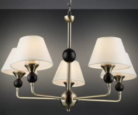 Светильник потолочный (люстра) 5*60Вт E27 черный/бронза