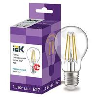 Лампа светодиодная 220В Е27 11Вт 4000К 1320лм стандарт A60 прозрачная филамент IEK 
