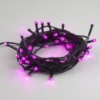 Гирлянда нить 5м розовый 50свд с контроллером IP20 зеленый провод 8режимов