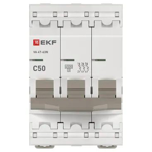 Автомат 3Р 50А C 4,5кА ВА47-63N EKF PROxima 