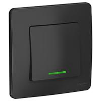 купить Бланка выключатель скрытая антрацит 1кл 10А с подсветкой IP20  в Иванове Бланка выключатель скрытая антрацит 1кл 10А с подсветкой IP20