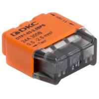 купить Клемма 3*2,5мм2 компактная оранжевый DKC 4шт в Иванове Клемма 3*2,5мм2 компактная оранжевый DKC 4шт