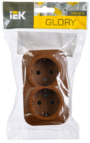 купить Глори дуб розетка открытая 2-мест заземление IP20 в Иванове Глори дуб розетка открытая 2-мест заземление IP20