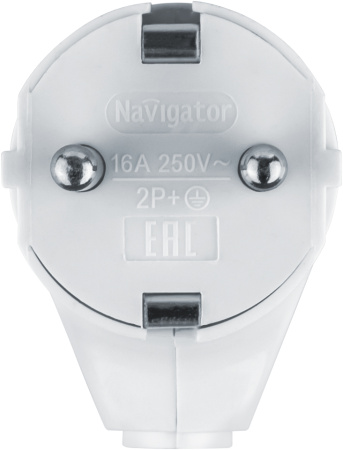 купить Вилка 16А угловая заземление белый пластик IP20 Navigator в Иванове Вилка 16А угловая заземление белый пластик IP20 Navigator