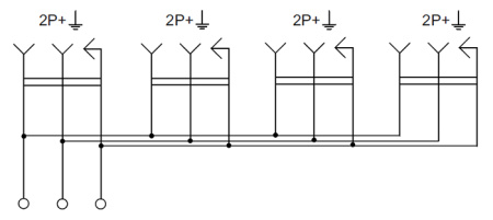 Глори шампань розетка открытая 4-мест заземление IP20 