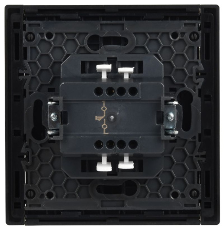 Фортепиано серый выключатель кнопочный 1кл скрытая 10А IP20 