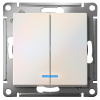 AtlasDesign жемчуг выключатель 2кл с подсветкой скрытая 10А IP20 