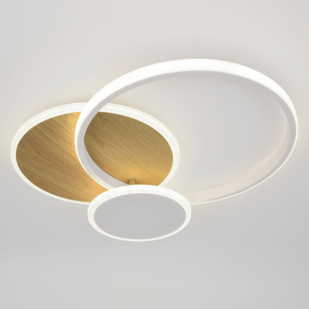 Светильник потолочный (люстра) свд 60Вт 3000К-6500К 4900лм белый/золото пульт