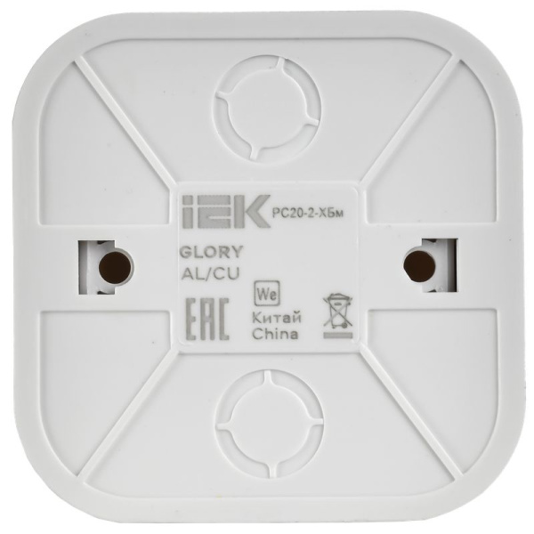 Глори белый розетка открытая 1-мест IP20 