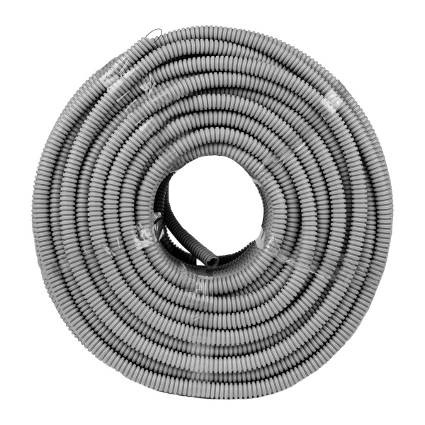 купить Труба гофра 16мм ПВХ 100м серый EKF с протяжкой  в Иванове Труба гофра 16мм ПВХ 100м серый EKF с протяжкой