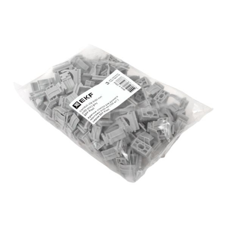 купить Держатель для трубы 20мм серый 100шт EKF  в Иванове Держатель для трубы 20мм серый 100шт EKF