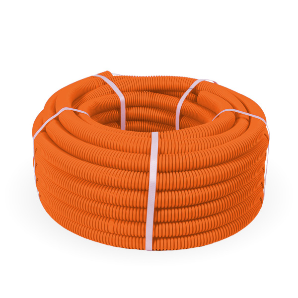 купить Труба гофра 20мм ПВХ 100м оранжевый ПРОМРУКАВ с протяжкой  в Иванове Труба гофра 20мм ПВХ 100м оранжевый ПРОМРУКАВ с протяжкой