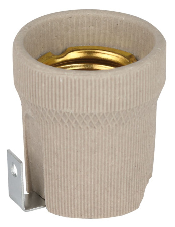 Патрон подвесной E27 керамика белый ЭРА с держателем