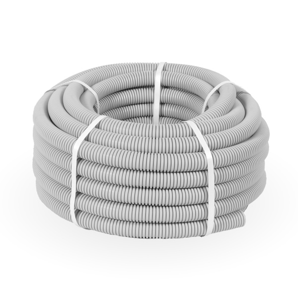 купить Труба гофра 32мм ПВХ 25м серый ПРОМРУКАВ с протяжкой  в Иванове Труба гофра 32мм ПВХ 25м серый ПРОМРУКАВ с протяжкой