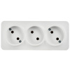 Глори белый розетка открытая 3-мест IP20 