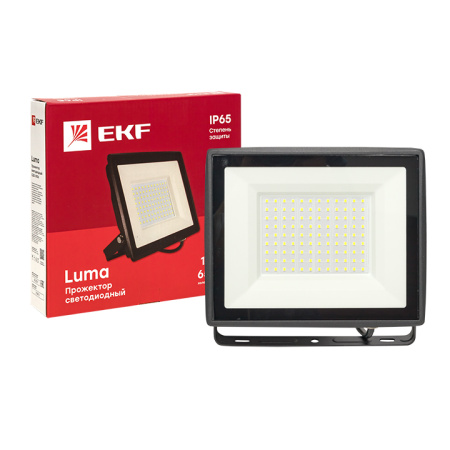 купить Прожектор свд 100Вт 6500К 8000лм черный IP65 110° Luma EKF в Иванове Прожектор свд 100Вт 6500К 8000лм черный IP65 110° Luma EKF