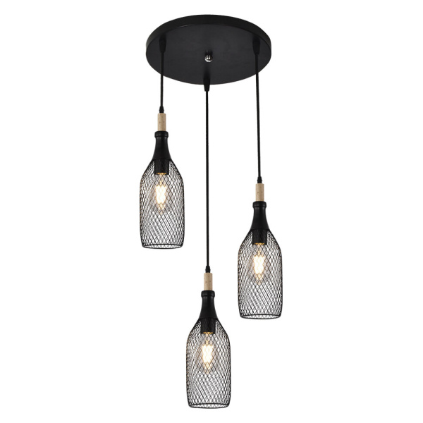 купить Светильник потолочный (люстра) 3*60Вт E27 черный  в Иванове Светильник потолочный (люстра) 3*60Вт E27 черный