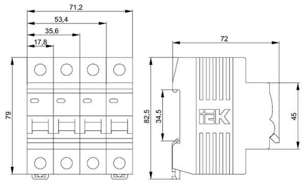 Автомат 1Р 1А D 4,5кА ВА47-29 IEK