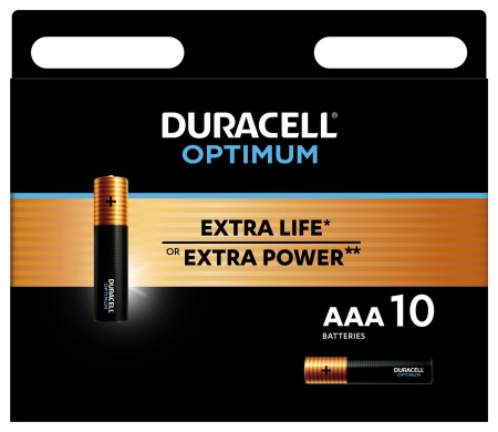 Батарейка AAA(мизинчик) алкалиновая штучно Duracell Optimum 