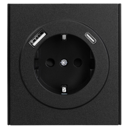 купить MIELE STRONG Розетка 1-ая с/з с/у з/ш 16А с USB A+C быстрой зарядки 5В/3А антрацит KRANZ в Иванове MIELE STRONG Розетка 1-ая с/з с/у з/ш 16А с USB A+C быстрой зарядки 5В/3А антрацит KRANZ