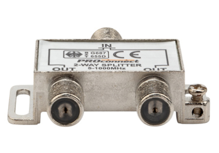 купить Делитель TVх2 5-1000МГц +3F-разъема  в Иванове Делитель TVх2 5-1000МГц +3F-разъема