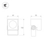 Светильник свд 5Вт 4000К ALT-BLOCK-S65x65-5W (GR, 3 deg, 230V) (Arlight, IP66 Металл, 3 года)
