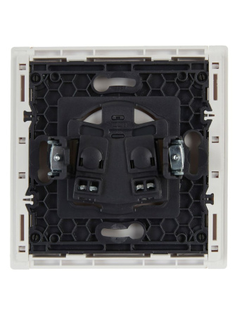 Фортепиано белый розетка скрытая 1-мест IP20 