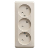 купить Этюд кремовый розетка открытая 3-мест шторки IP20  в Иванове Этюд кремовый розетка открытая 3-мест шторки IP20