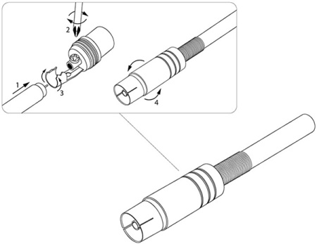 купить Разъём TV гнездо никель с пружиной в Иванове Разъём TV гнездо никель с пружиной