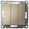AtlasDesign шампань выключатель 3кл скрытая 10А IP20 