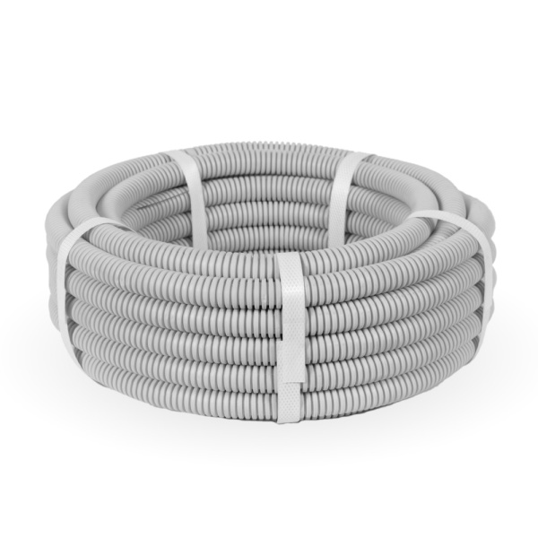 купить Труба гофра 20мм ПВХ 10м серый ПРОМРУКАВ с протяжкой  в Иванове Труба гофра 20мм ПВХ 10м серый ПРОМРУКАВ с протяжкой