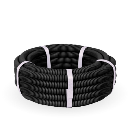 купить Труба гофра 16мм  легкая 10м ПРОМРУКАВ черный безгалогенная (HF) в Иванове Труба гофра 16мм  легкая 10м ПРОМРУКАВ черный безгалогенная (HF)