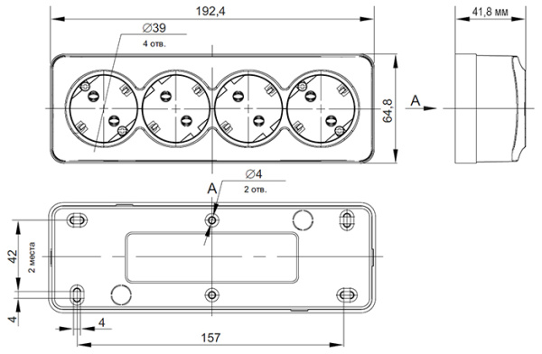 купить Глори дуб розетка открытая 4-мест заземление IP20 в Иванове Глори дуб розетка открытая 4-мест заземление IP20