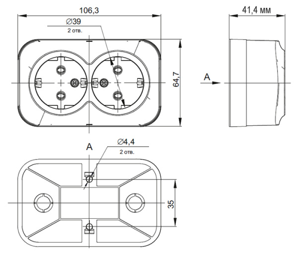купить Глори дуб розетка открытая 2-мест заземление IP20 в Иванове Глори дуб розетка открытая 2-мест заземление IP20