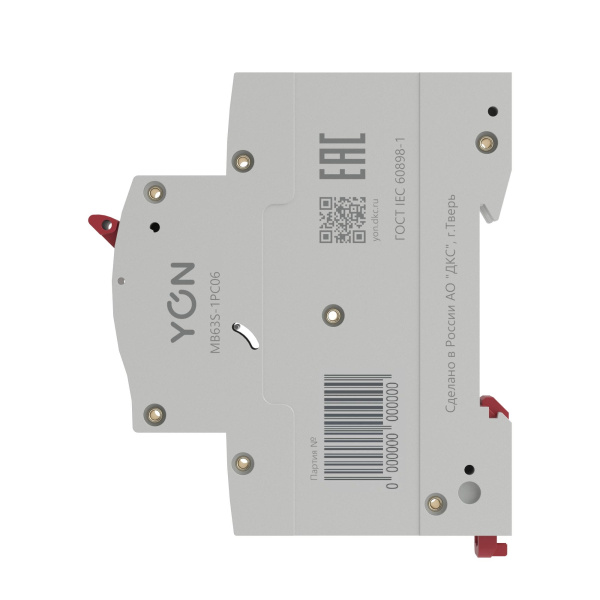 Автомат 1Р 6А C 4,5кА MB63 DKC YON 