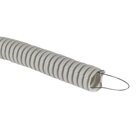 купить Труба гофра 16мм ПВХ белый с протяжкой EKF 100м в Иванове Труба гофра 16мм ПВХ белый с протяжкой EKF 100м