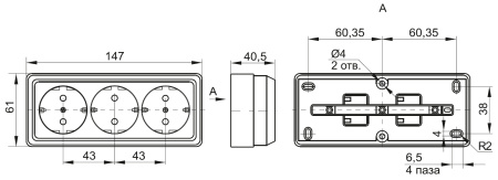 купить Октава дуб розетка открытая 3-мест заземление IP20  в Иванове Октава дуб розетка открытая 3-мест заземление IP20