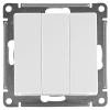 AtlasDesign белый выключатель 3кл скрытая 10А IP20 
