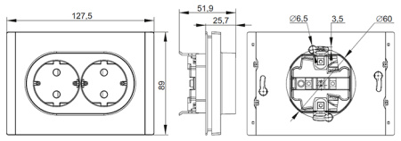 купить Фортепиано ваниль розетка скрытая 2-мест заземление шторки быстрозажим. клем. IP20  в Иванове Фортепиано ваниль розетка скрытая 2-мест заземление шторки быстрозажим. клем. IP20