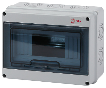 Бокс 8мод навесной белый прозрачная дверь IP65 КМПн ЭРА 