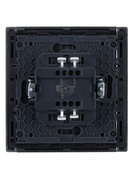 Фортепиано сталь переключатель 1кл с подсветкой скрытая 10А IP20 