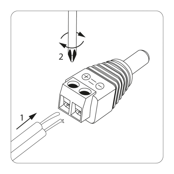 купить Разъём штекер 2,1*5,5мм черный с клеммной колодкой в Иванове Разъём штекер 2,1*5,5мм черный с клеммной колодкой